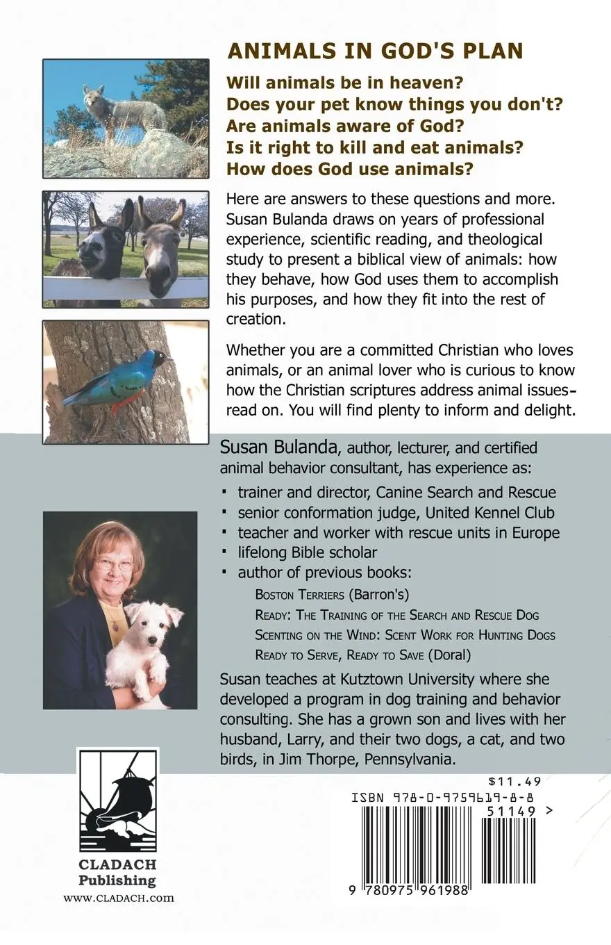 Rückseite: 9780975961988 | God's Creatures | A Biblical View of Animals | Susan Bulanda | Buch