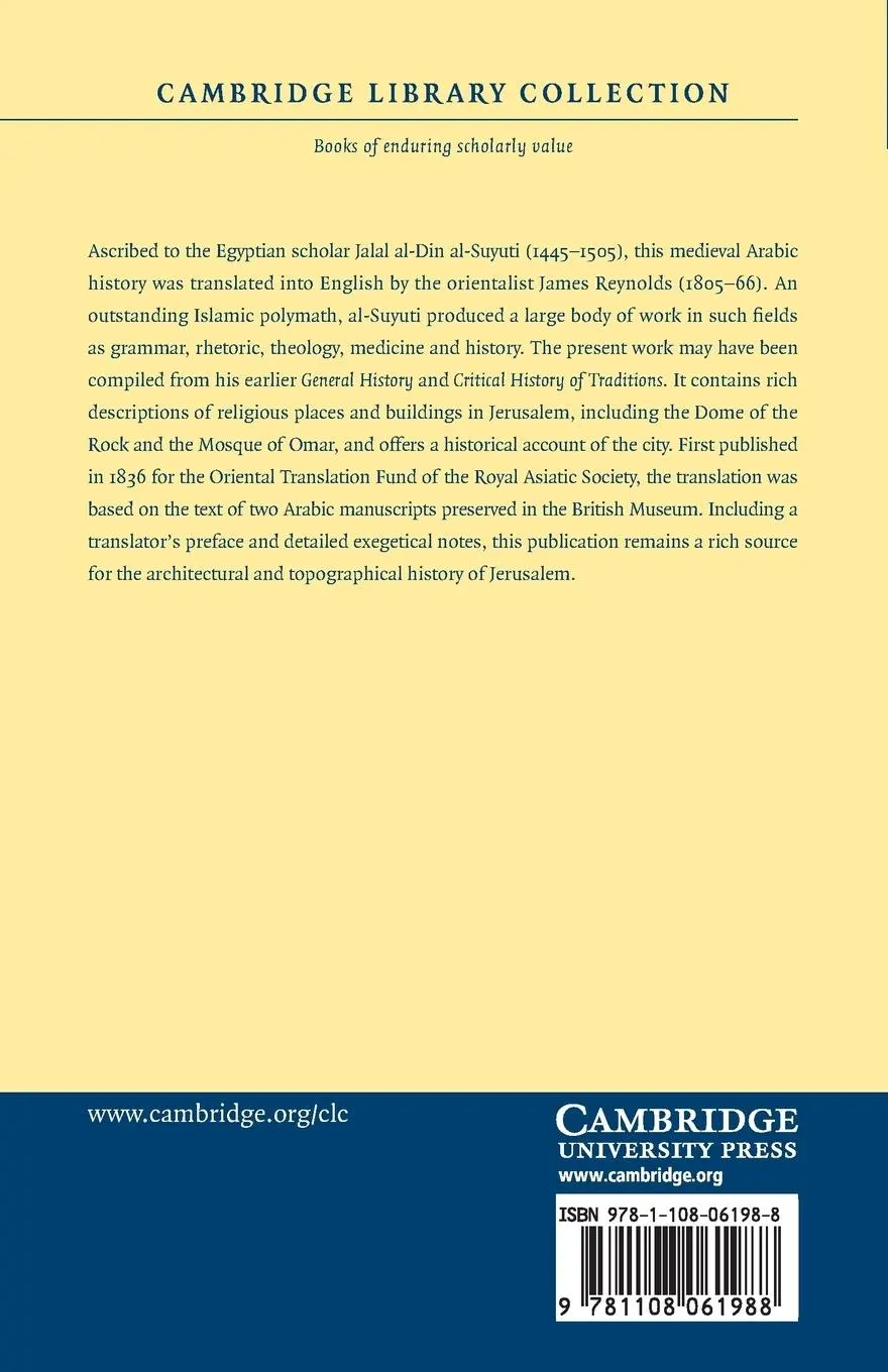 Rückseite: 9781108061988 | The History of the Temple of Jerusalem | Al-Suyuti (u. a.) | Buch