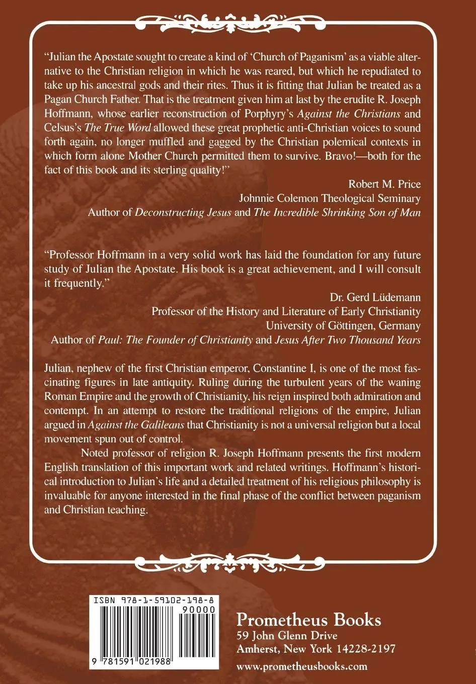Rückseite: 9781591021988 | Julian's Against the Galileans | Julian Emperor Of Rome | Buch | 2004