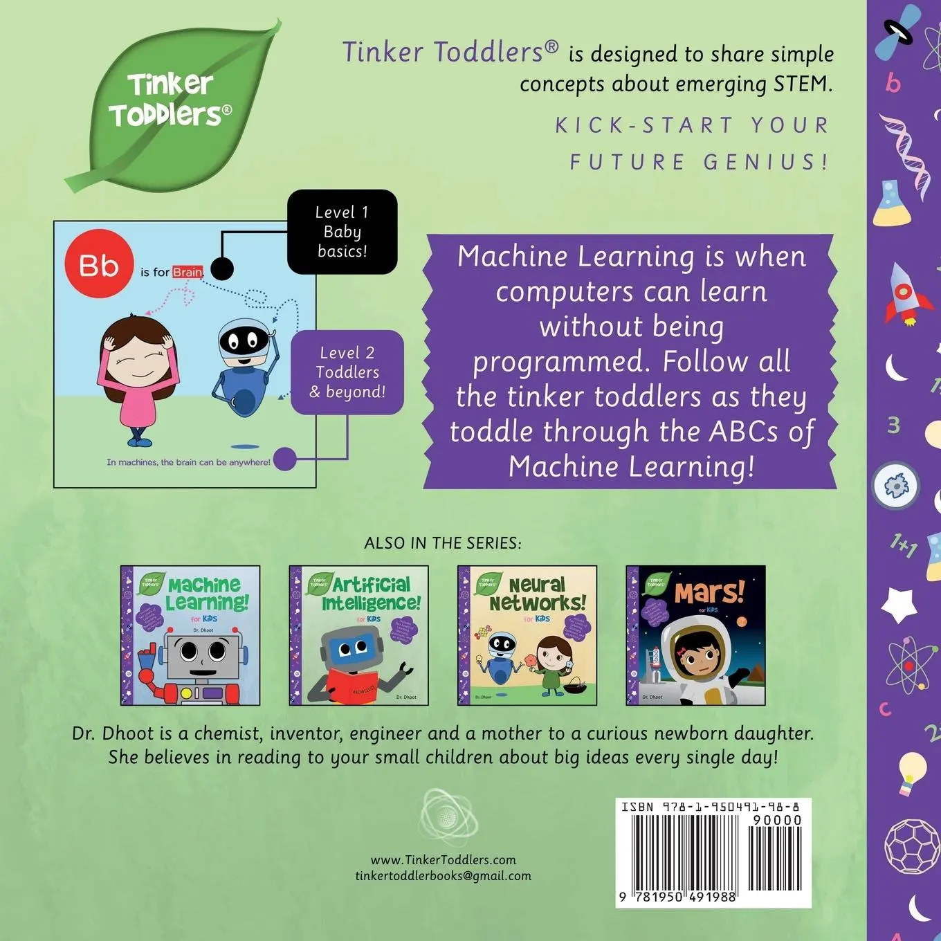 Rückseite: 9781950491988 | ABCs of Machine Learning (Tinker Toddlers) | Dhoot | Taschenbuch