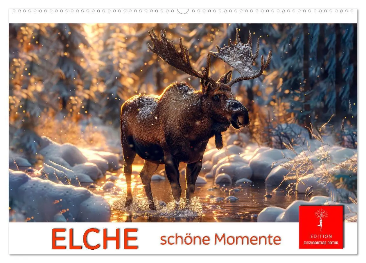 Cover: 9783457411988 | Elche - schöne Momente (Wandkalender 2026 DIN A2 quer), CALVENDO...