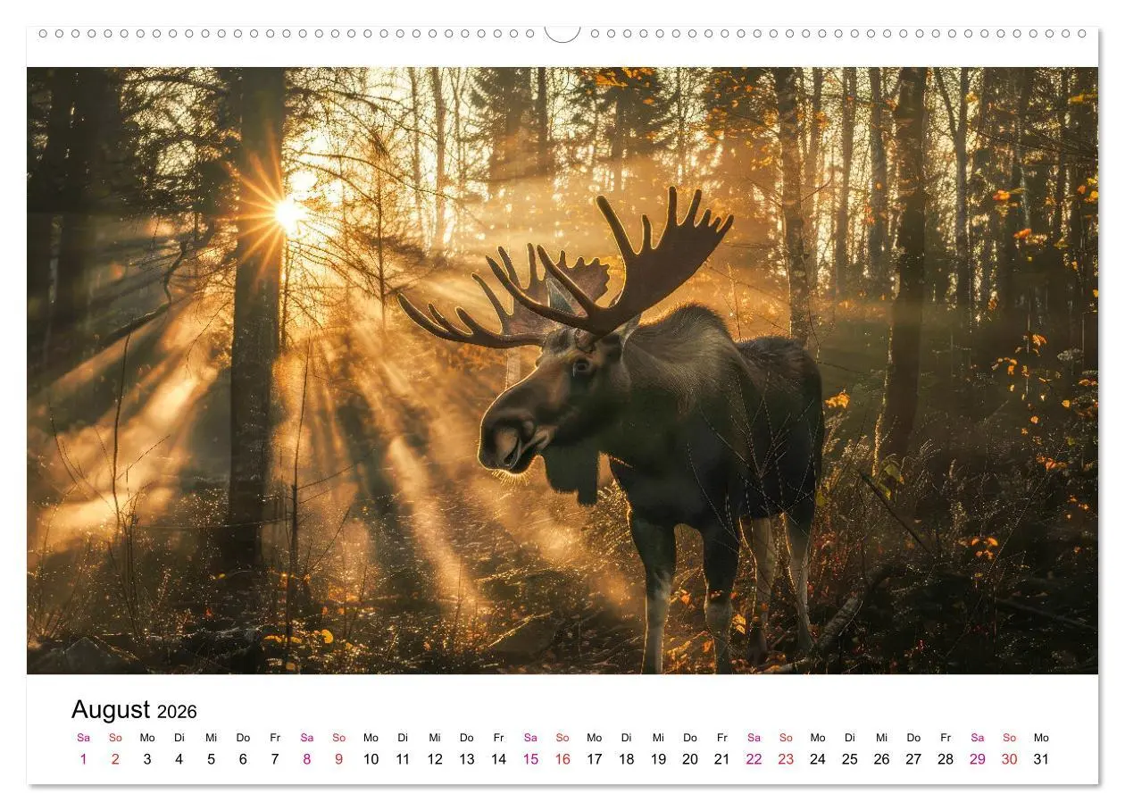 Bild: 9783457411988 | Elche - schöne Momente (Wandkalender 2026 DIN A2 quer), CALVENDO...