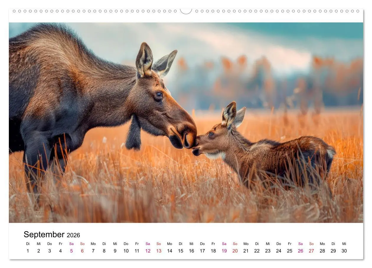 Bild: 9783457411988 | Elche - schöne Momente (Wandkalender 2026 DIN A2 quer), CALVENDO...