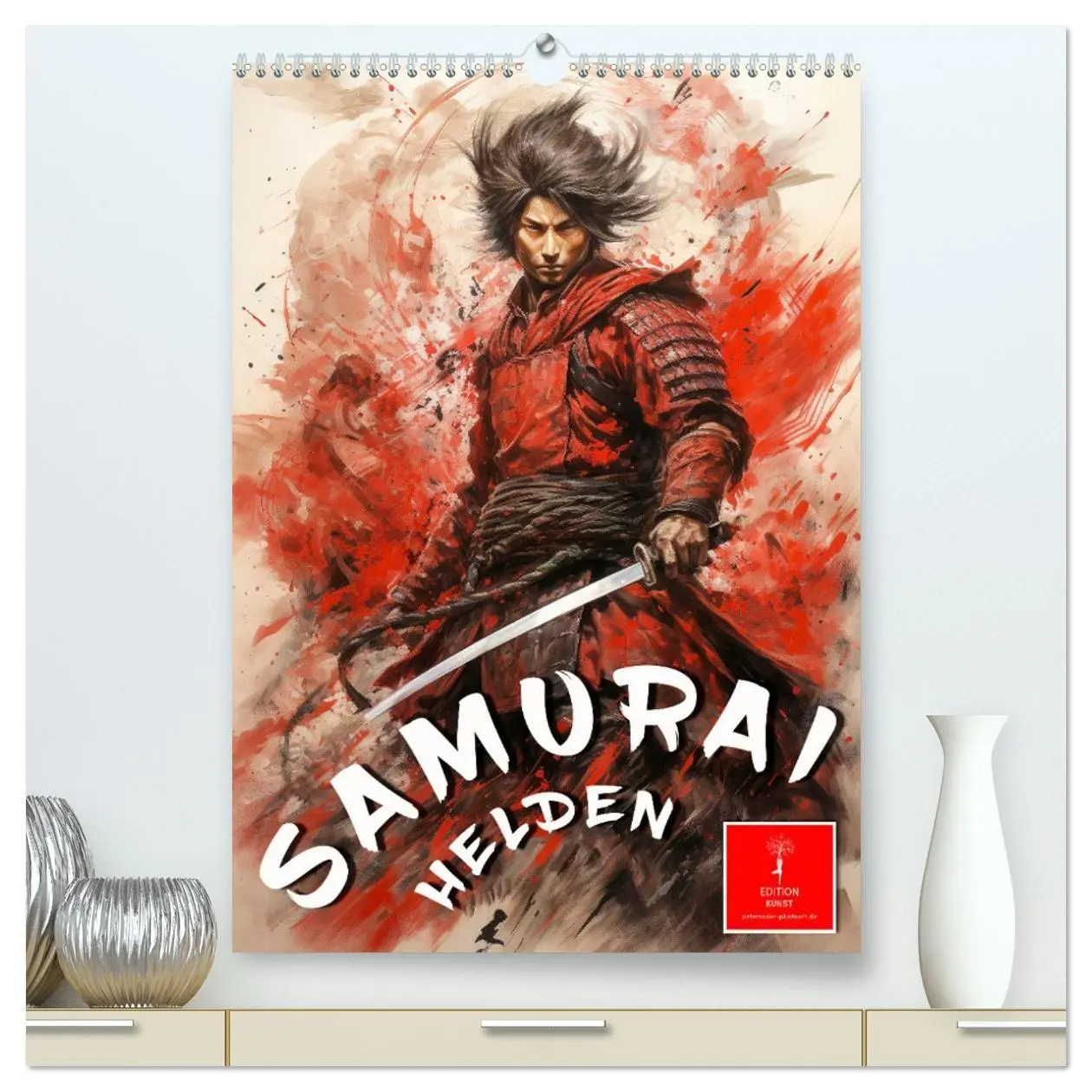Cover: 9783516291988 | Samurai Helden (hochwertiger Premium Wandkalender 2026 DIN A2...