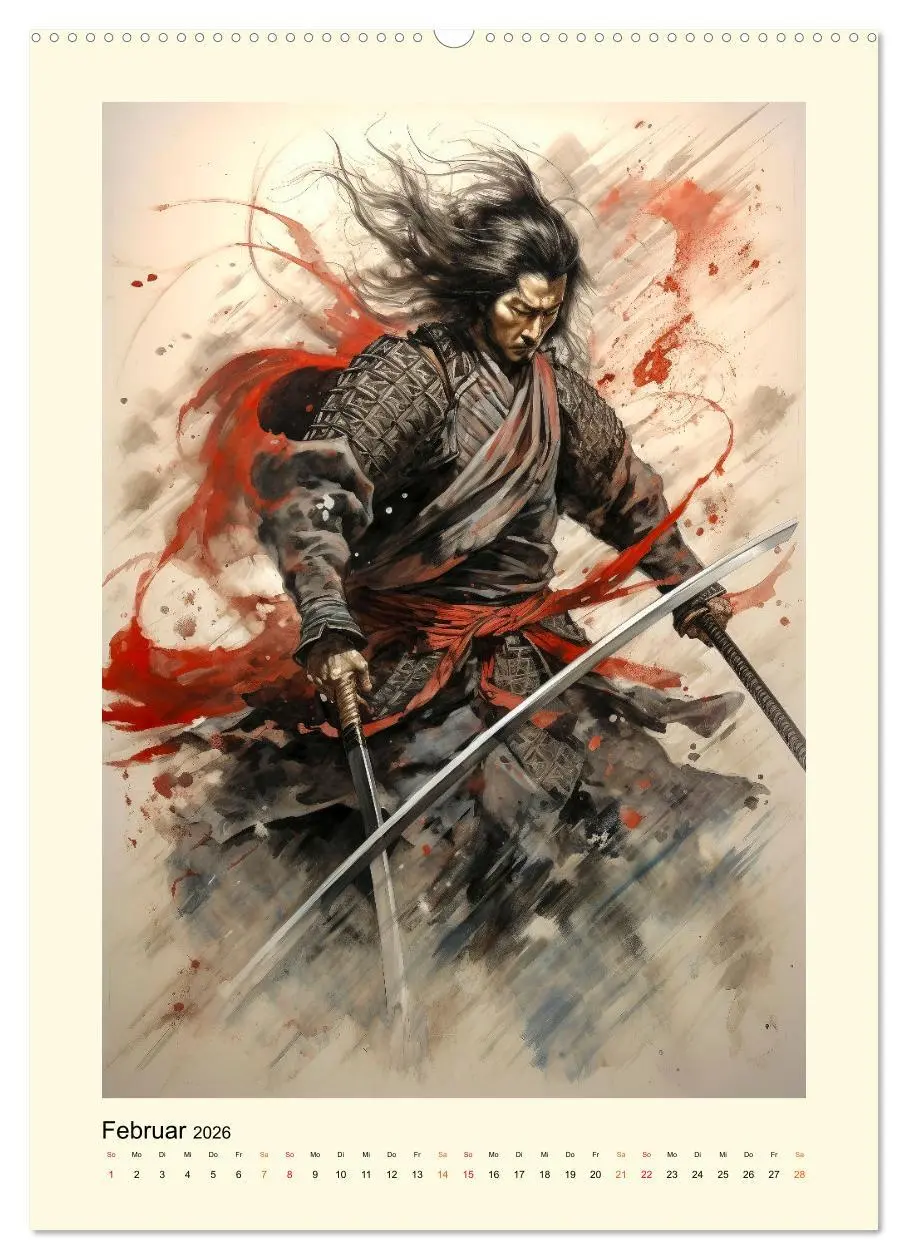 Bild: 9783516291988 | Samurai Helden (hochwertiger Premium Wandkalender 2026 DIN A2...