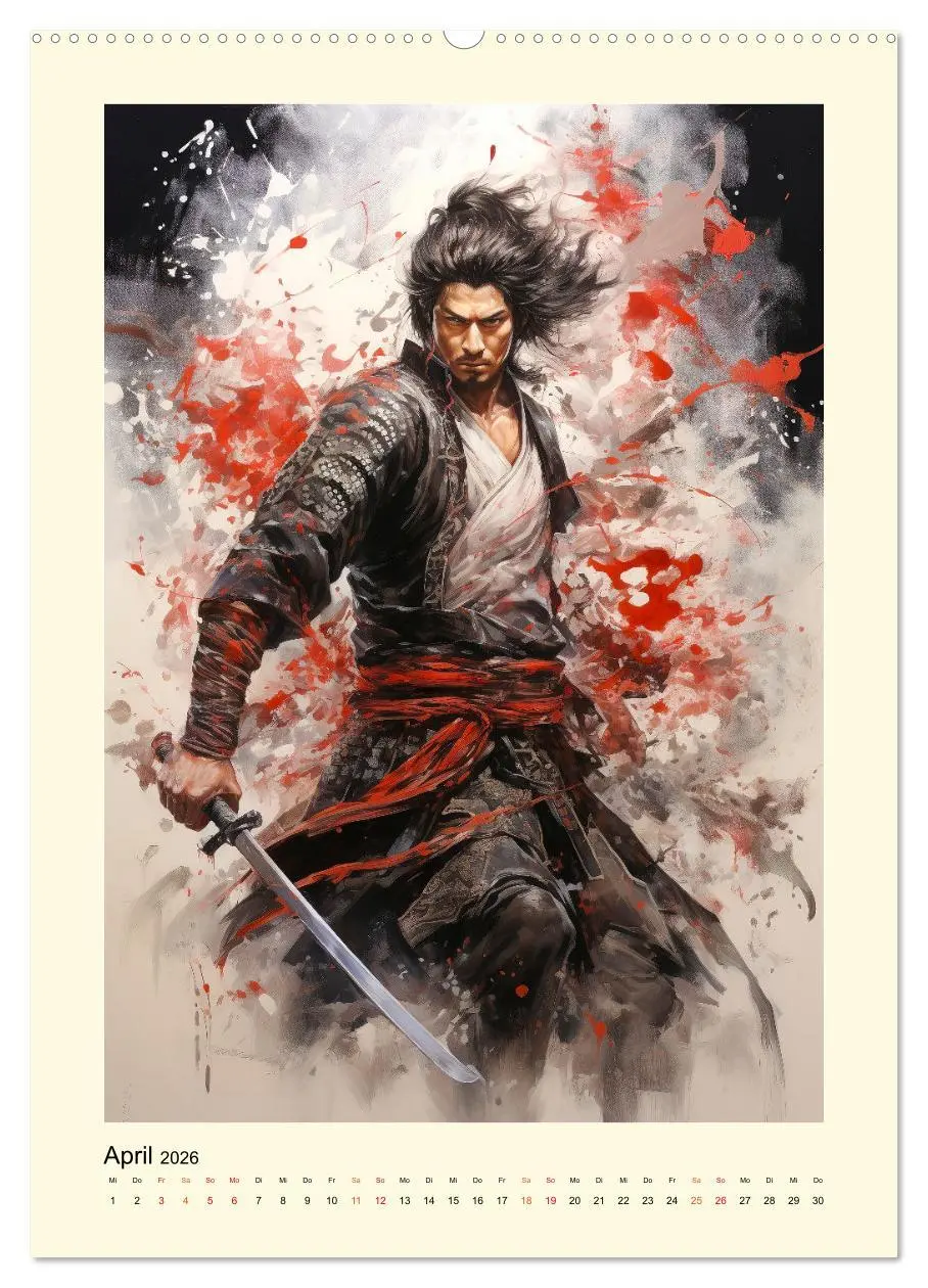 Bild: 9783516291988 | Samurai Helden (hochwertiger Premium Wandkalender 2026 DIN A2...