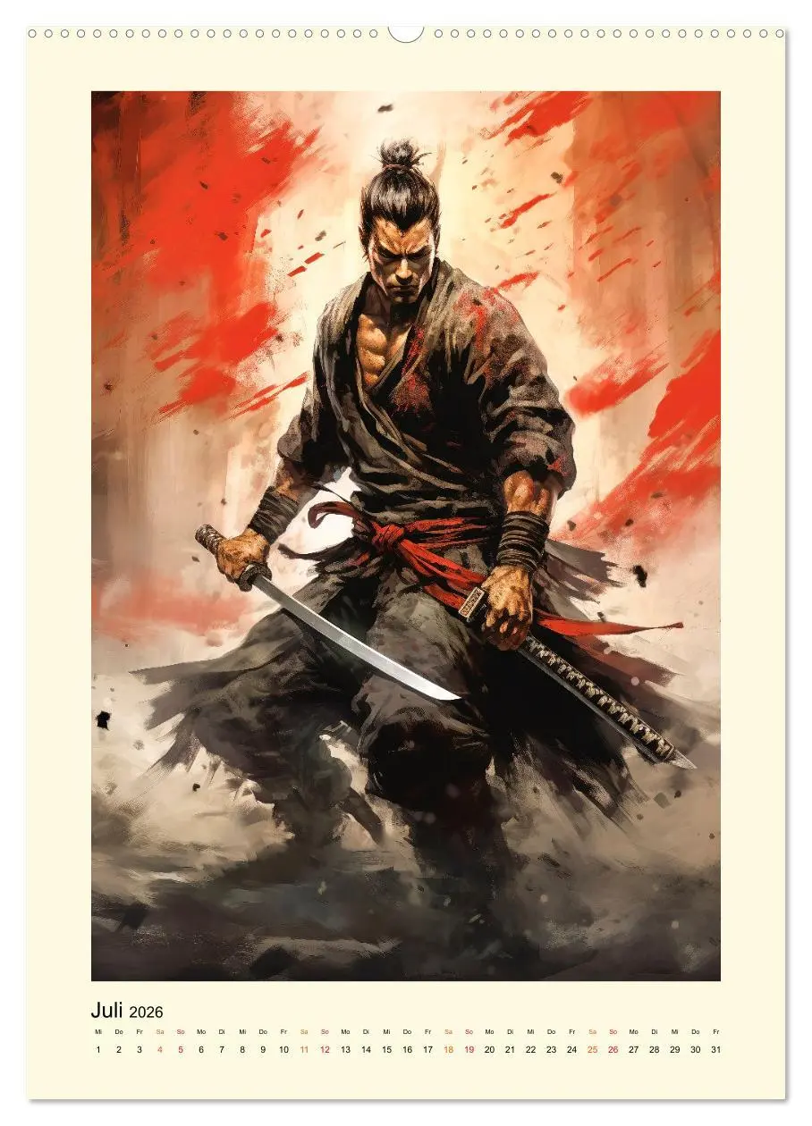 Bild: 9783516291988 | Samurai Helden (hochwertiger Premium Wandkalender 2026 DIN A2...