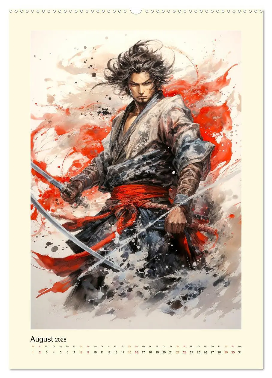 Bild: 9783516291988 | Samurai Helden (hochwertiger Premium Wandkalender 2026 DIN A2...
