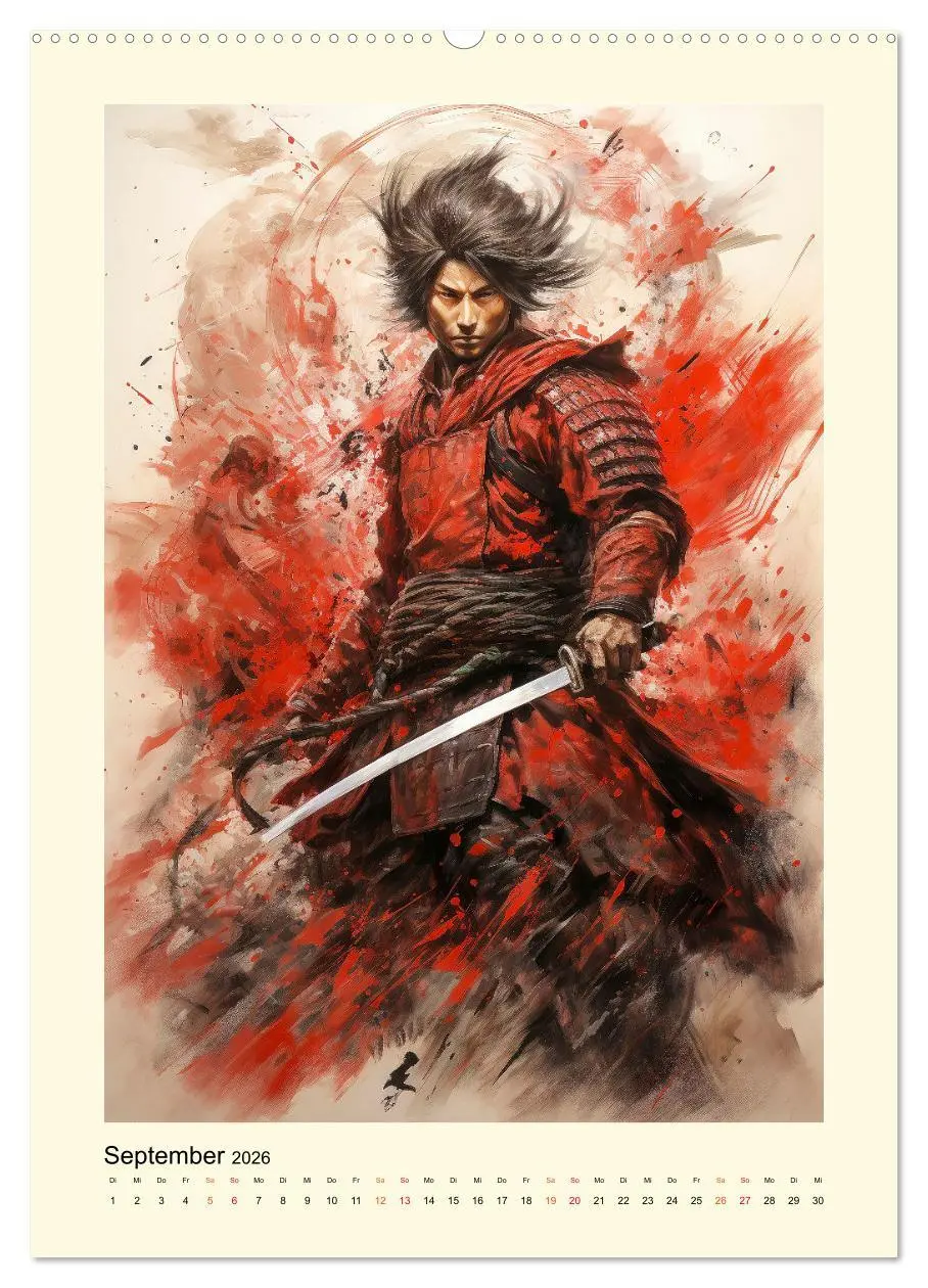 Bild: 9783516291988 | Samurai Helden (hochwertiger Premium Wandkalender 2026 DIN A2...