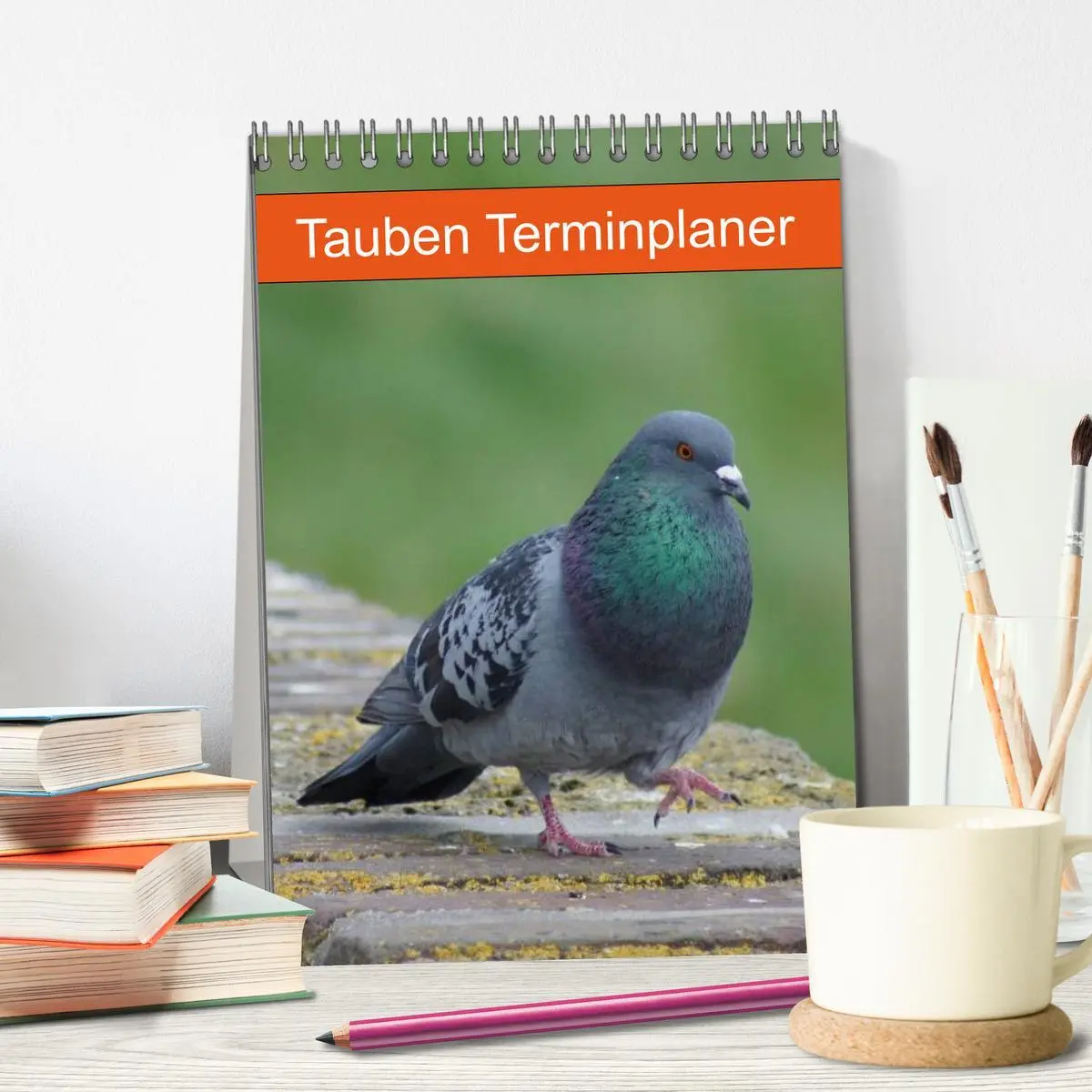 Bild: 9783516431988 | Tauben Terminplaner (Tischkalender 2026 DIN A5 hoch), CALVENDO...