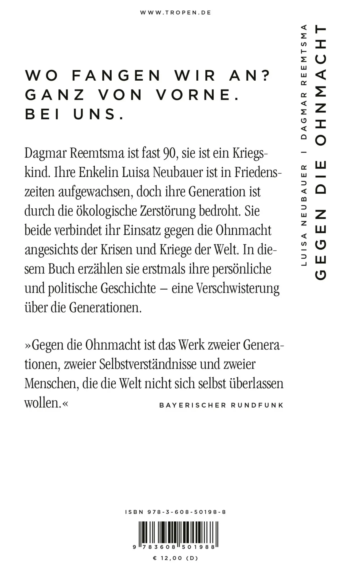 Rückseite: 9783608501988 | Gegen die Ohnmacht | Meine Großmutter, die Politik und ich | Buch