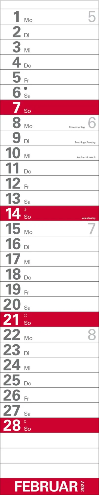 Bild: 9783819301988 | XXL Planer Großdruck rot 2027 | Verlag Korsch | Kalender | 13 S.