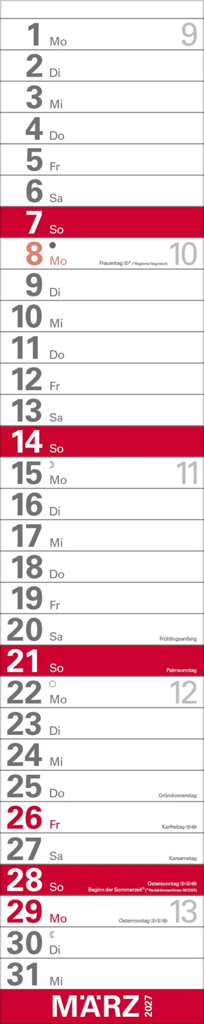 Bild: 9783819301988 | XXL Planer Großdruck rot 2027 | Verlag Korsch | Kalender | 13 S.