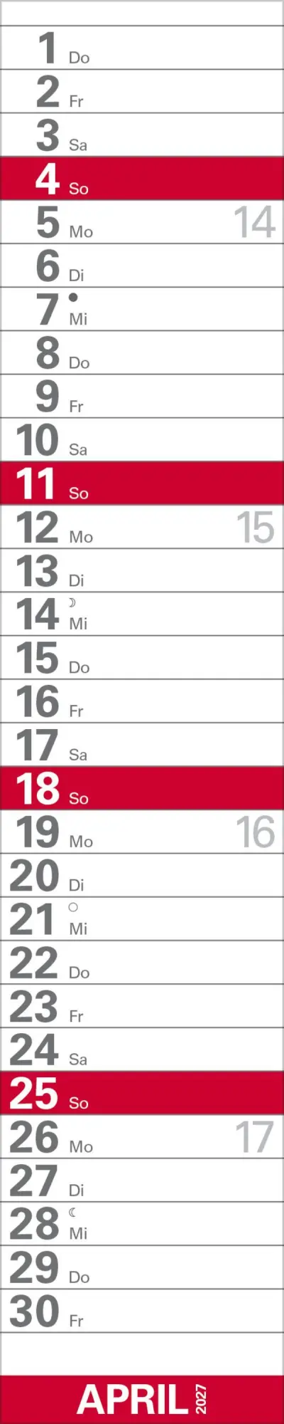 Bild: 9783819301988 | XXL Planer Großdruck rot 2027 | Verlag Korsch | Kalender | 13 S.