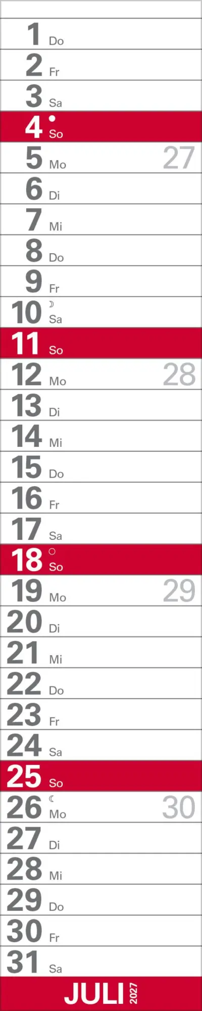 Bild: 9783819301988 | XXL Planer Großdruck rot 2027 | Verlag Korsch | Kalender | 13 S.