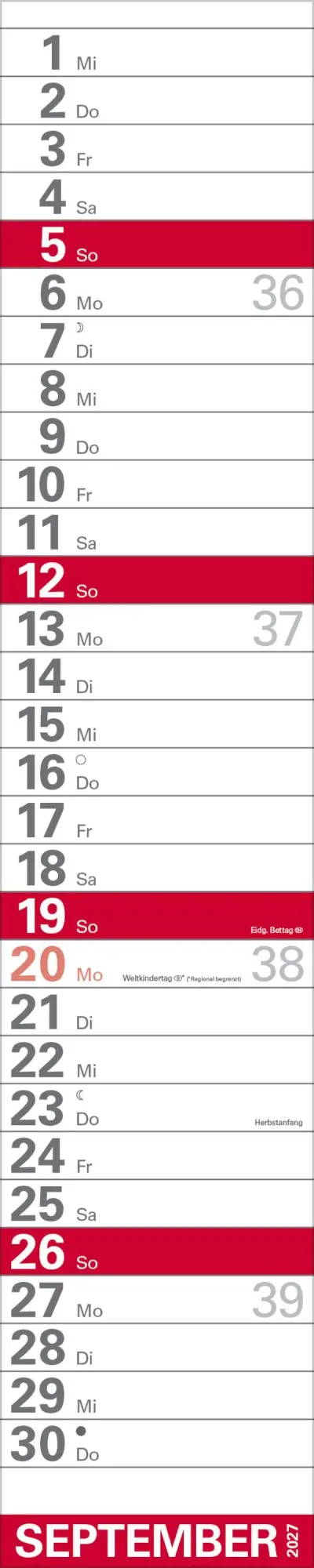 Bild: 9783819301988 | XXL Planer Großdruck rot 2027 | Verlag Korsch | Kalender | 13 S.