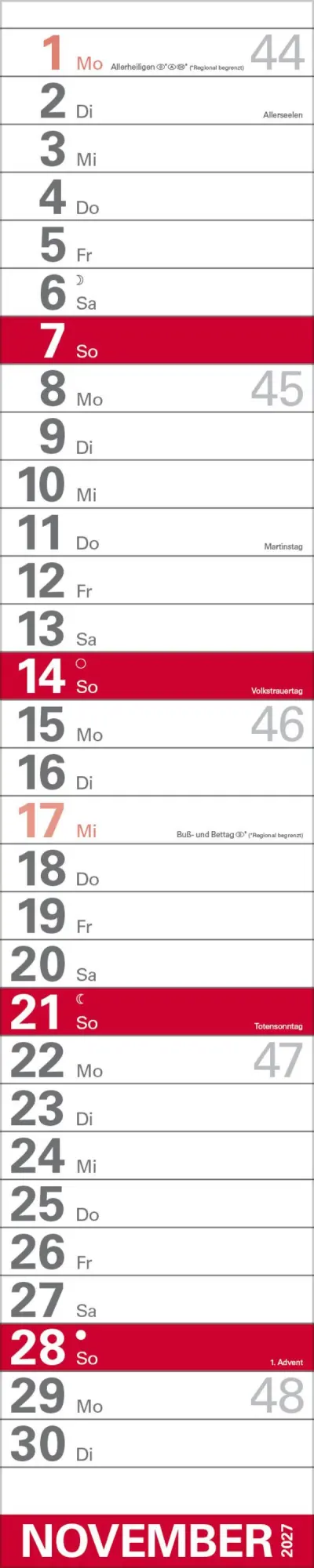 Bild: 9783819301988 | XXL Planer Großdruck rot 2027 | Verlag Korsch | Kalender | 13 S.