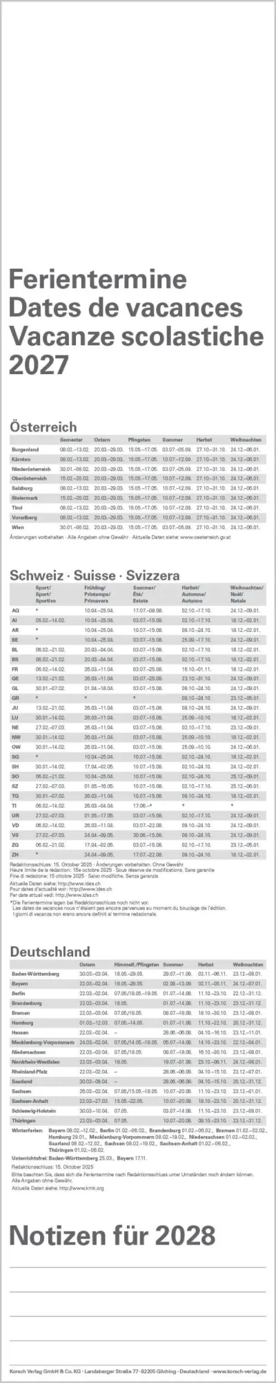 Bild: 9783819301988 | XXL Planer Großdruck rot 2027 | Verlag Korsch | Kalender | 13 S.