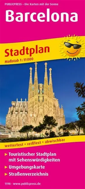 Cover: 9783961321988 | Barcelona 11.000 | (Land-)Karte | Stadtplan (PUBLICPRESS) | Deutsch