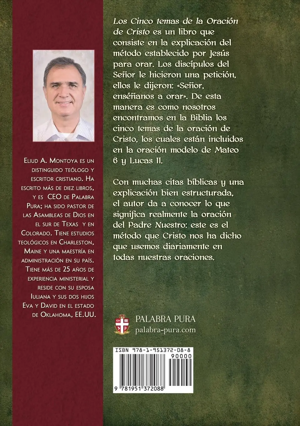 Rückseite: 9781951372088 | Los cinco temas de la oración de Cristo | Eliud A Montoya | Buch