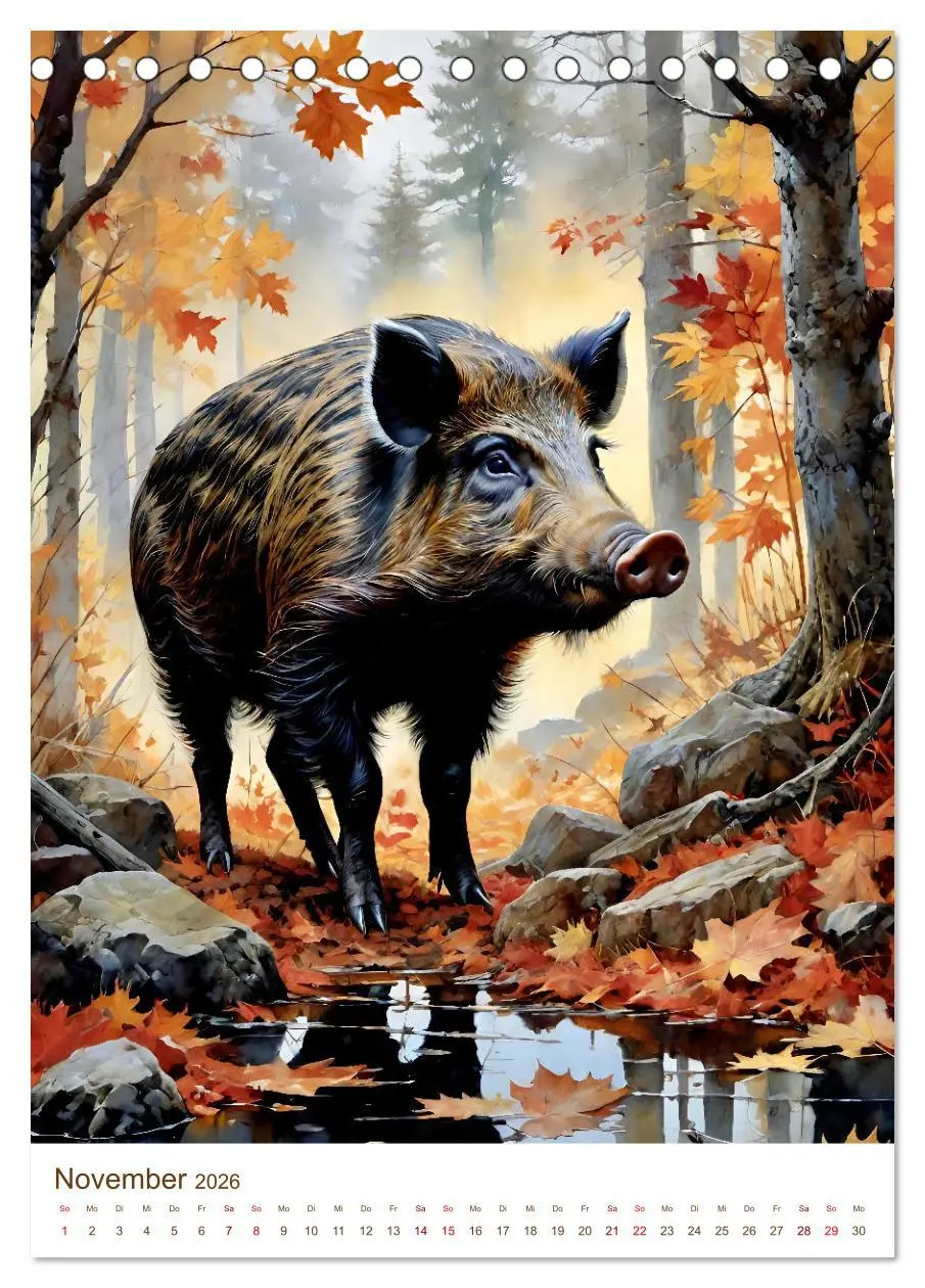 Bild: 9783516322088 | Heimische Wildtiere 2026 (Tischkalender 2026 DIN A5 hoch), CALVENDO...