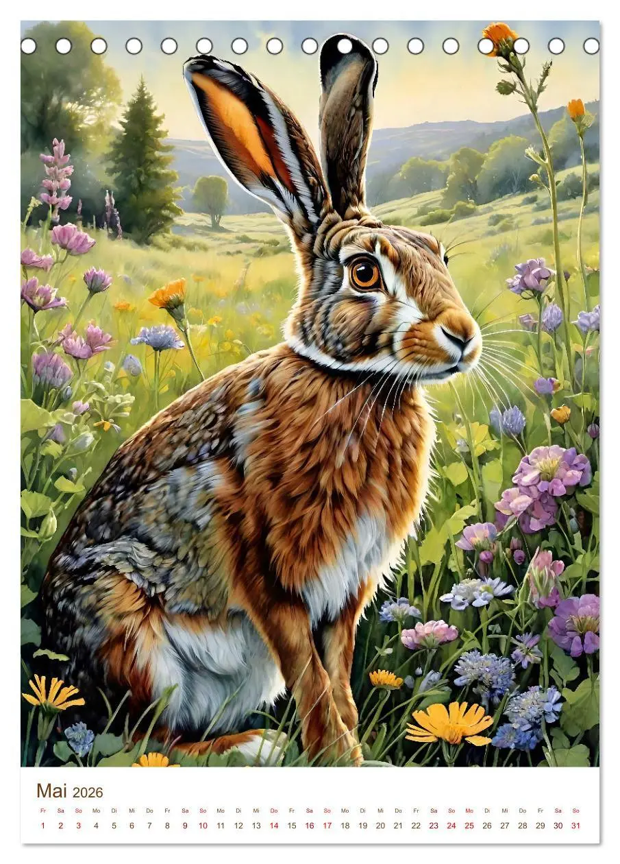Bild: 9783516322088 | Heimische Wildtiere 2026 (Tischkalender 2026 DIN A5 hoch), CALVENDO...