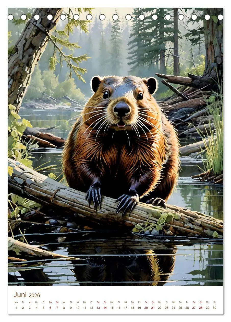 Bild: 9783516322088 | Heimische Wildtiere 2026 (Tischkalender 2026 DIN A5 hoch), CALVENDO...