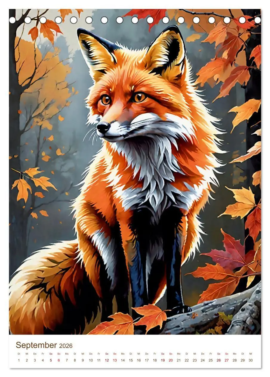 Bild: 9783516322088 | Heimische Wildtiere 2026 (Tischkalender 2026 DIN A5 hoch), CALVENDO...