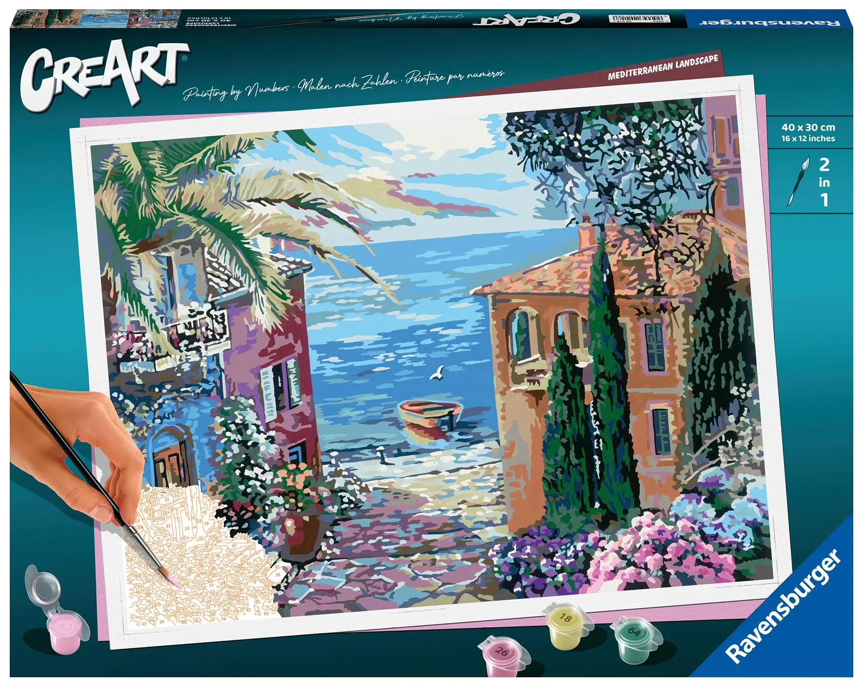 Cover: 4005556202188 | Ravensburger Malen nach Zahlen 20218 - Mediterranean Landscape - ab...