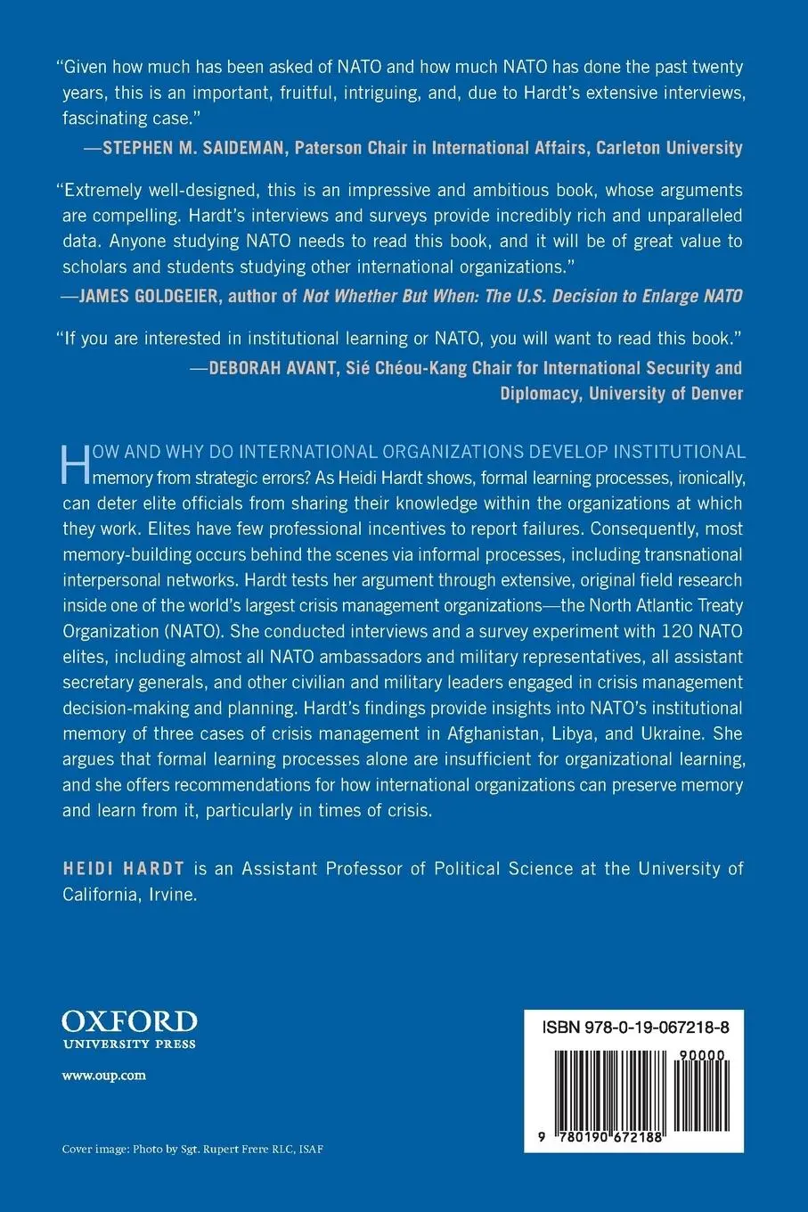 Rückseite: 9780190672188 | Nato's Lessons in Crisis | Heidi Hardt | Taschenbuch | Englisch | 2018