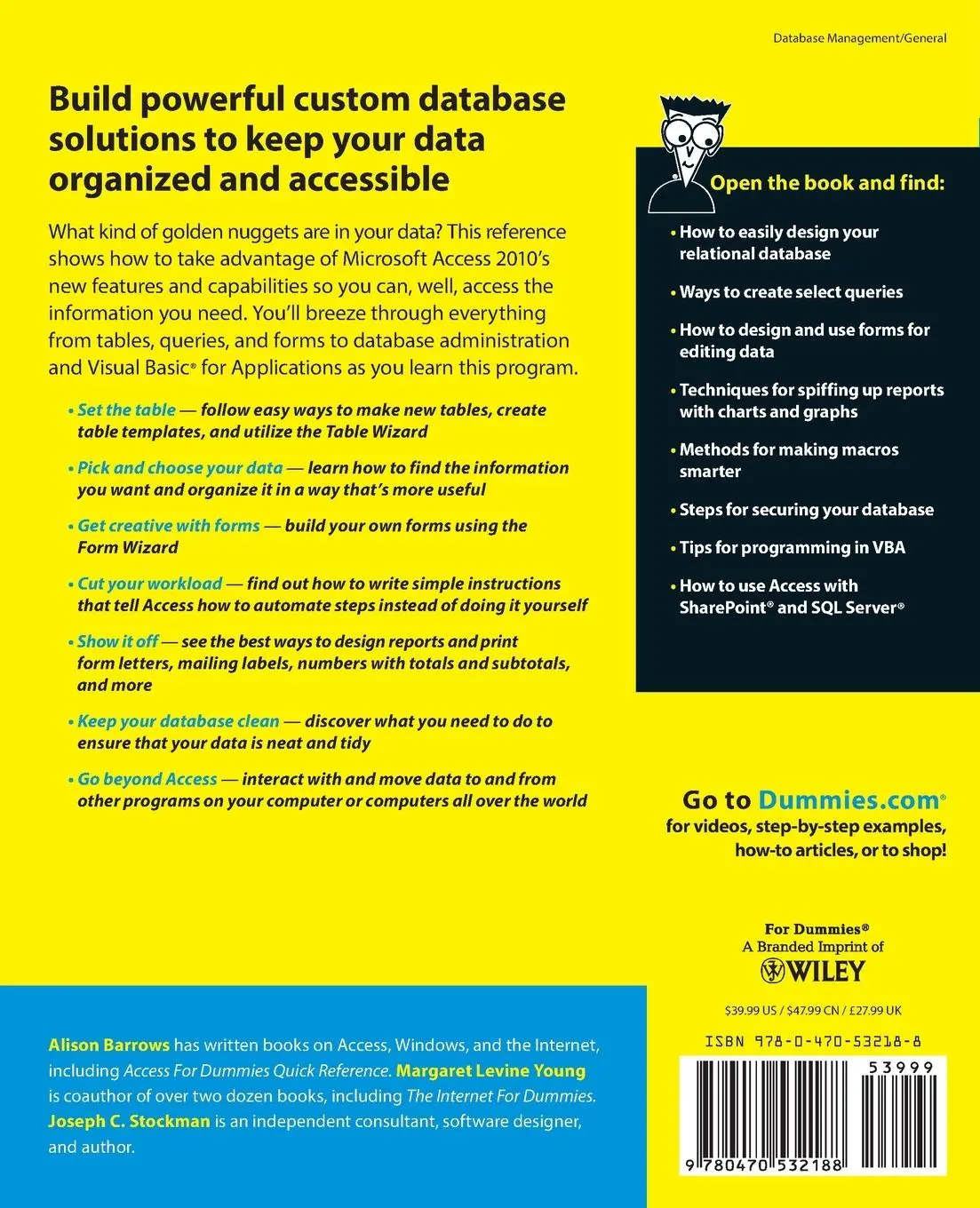 Rückseite: 9780470532188 | Access 2010 All-In-One for Dummies | Alison Barrows (u. a.) | Buch