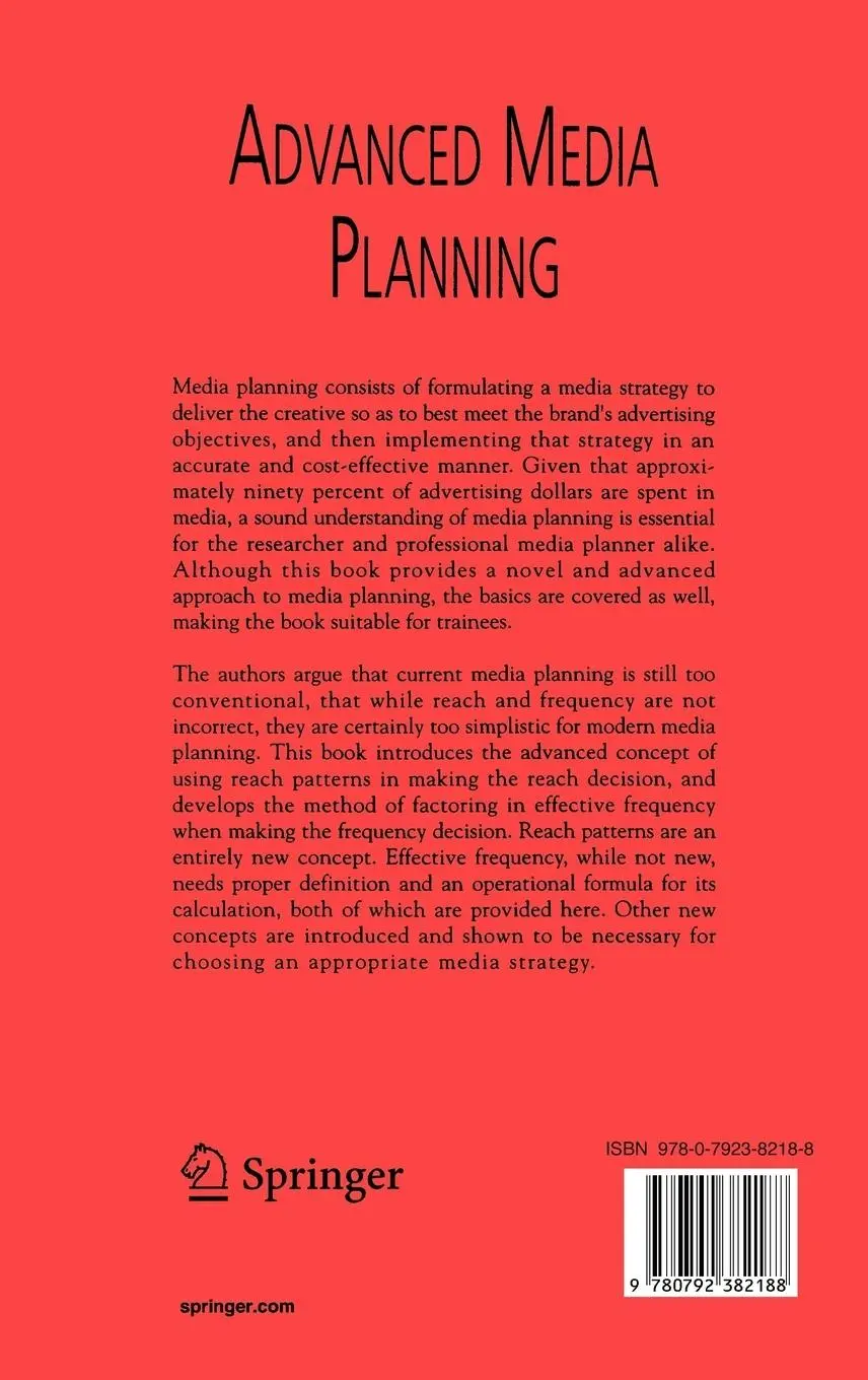 Rückseite: 9780792382188 | Advanced Media Planning | Peter J. Danaher (u. a.) | Buch | xiii