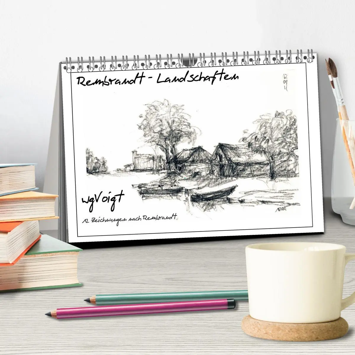 Bild: 9783435822188 | Rembrandt Landschaften wgVoigt (Tischkalender 2025 DIN A5 quer),...