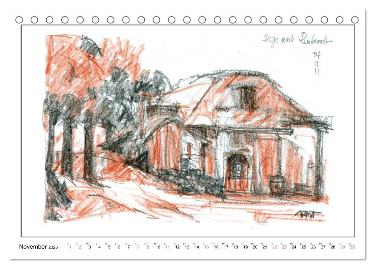 Bild: 9783435822188 | Rembrandt Landschaften wgVoigt (Tischkalender 2025 DIN A5 quer),...