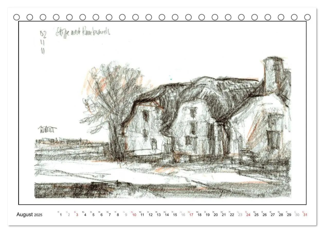 Bild: 9783435822188 | Rembrandt Landschaften wgVoigt (Tischkalender 2025 DIN A5 quer),...