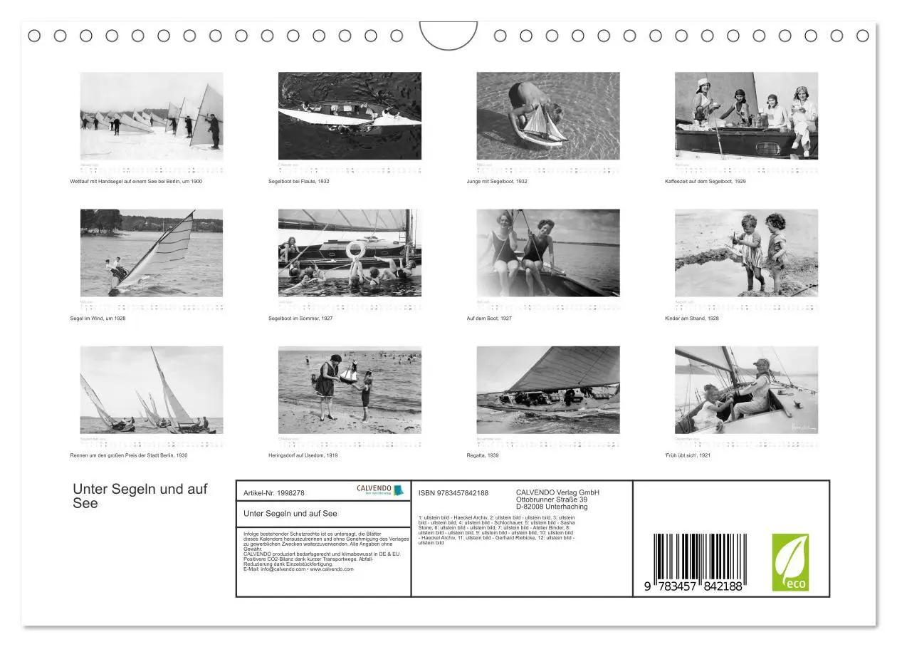 Bild: 9783457842188 | Unter Segeln und auf See (Wandkalender 2026 DIN A4 quer), CALVENDO...