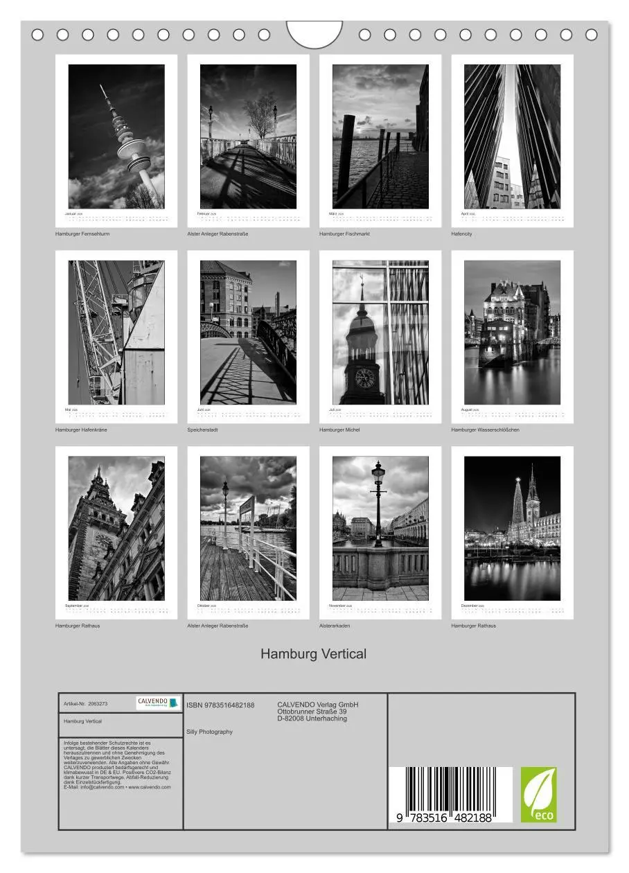Bild: 9783516482188 | Hamburg Vertical (Wandkalender 2026 DIN A4 hoch), CALVENDO...