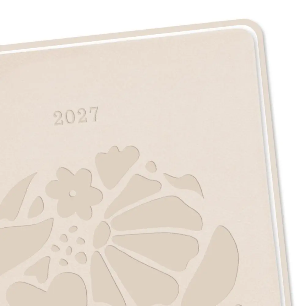 Bild: 9783986362188 | Terminplaner Lederlook 2027 Beige | Terminplaner Lederlook A6 | 136 S.
