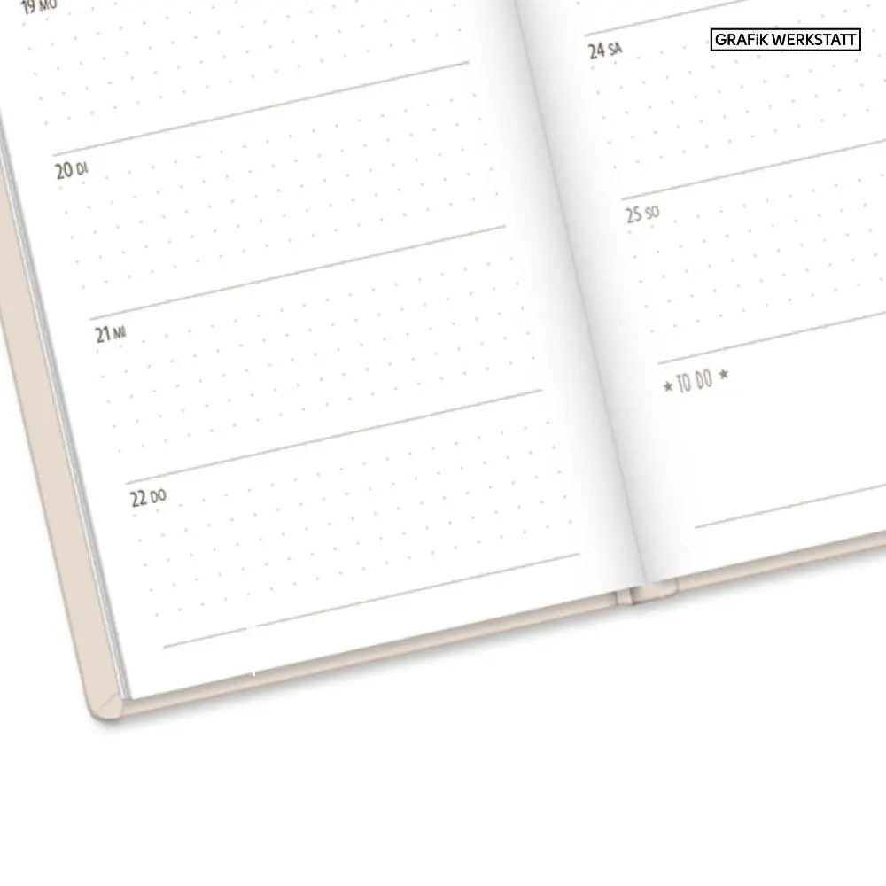 Bild: 9783986362188 | Terminplaner Lederlook 2027 Beige | Terminplaner Lederlook A6 | 136 S.