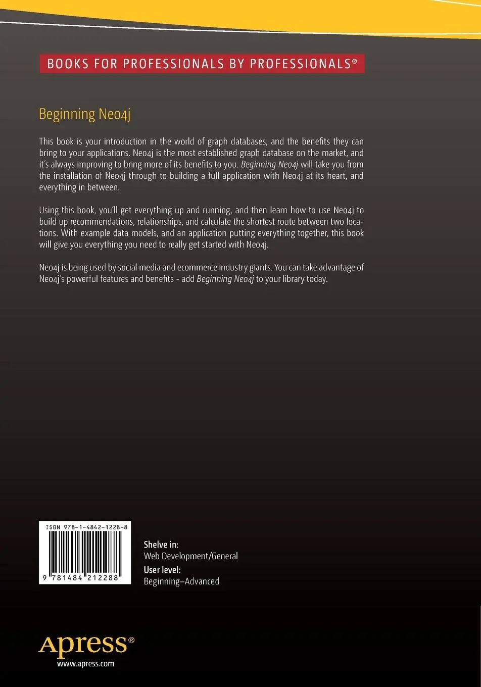 Rückseite: 9781484212288 | Beginning Neo4j | Chris Kemper | Taschenbuch | xix | Englisch | 2015