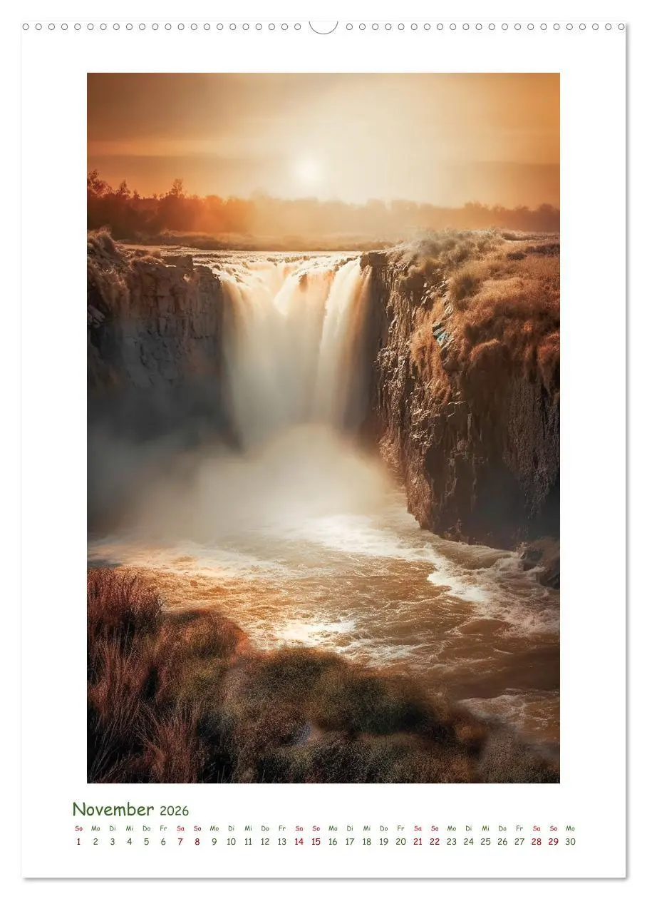 Bild: 9783516302288 | Malerische Wasserfälle (Wandkalender 2026 DIN A2 hoch), CALVENDO...
