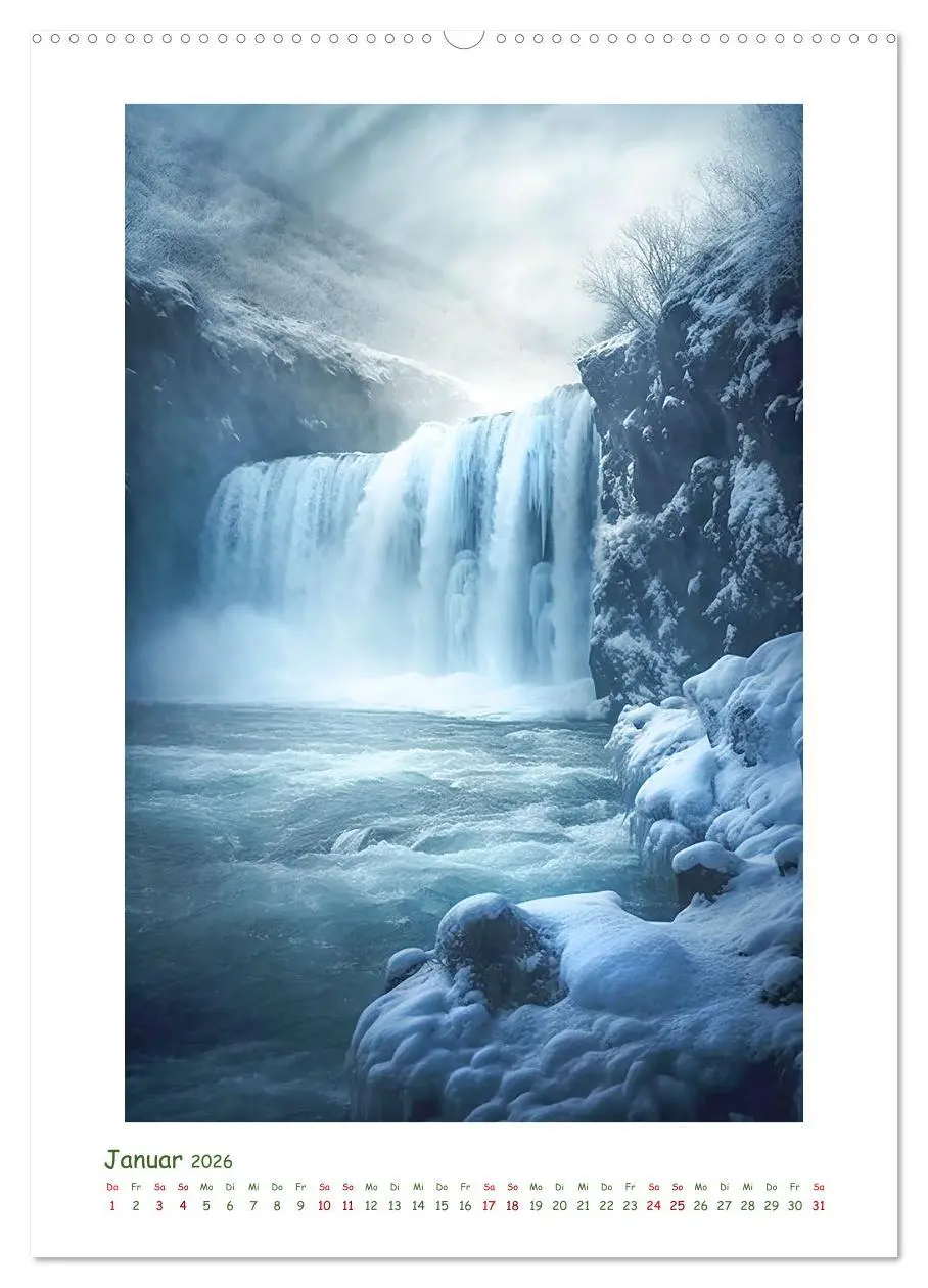 Bild: 9783516302288 | Malerische Wasserfälle (Wandkalender 2026 DIN A2 hoch), CALVENDO...