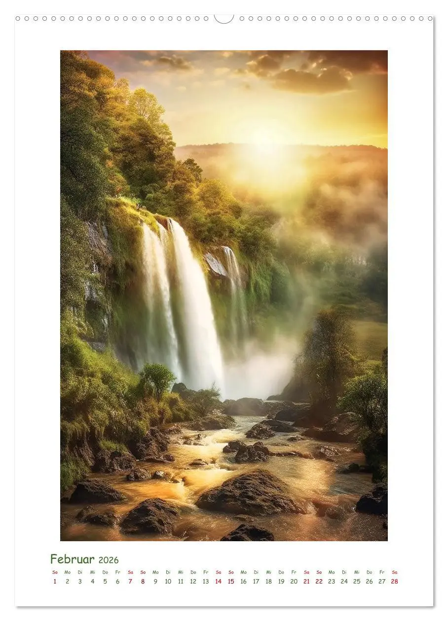 Bild: 9783516302288 | Malerische Wasserfälle (Wandkalender 2026 DIN A2 hoch), CALVENDO...