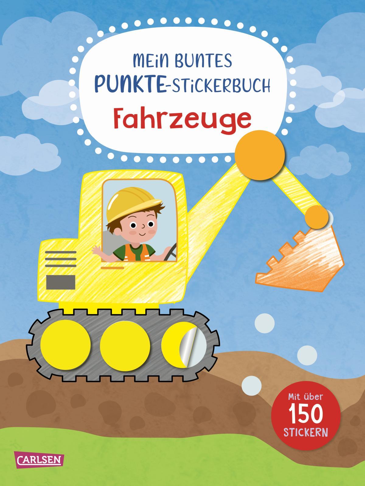 Cover: 9783551192288 | Mein buntes Punkte-Stickerbuch: Fahrzeuge | Carmen Eisendle | Buch