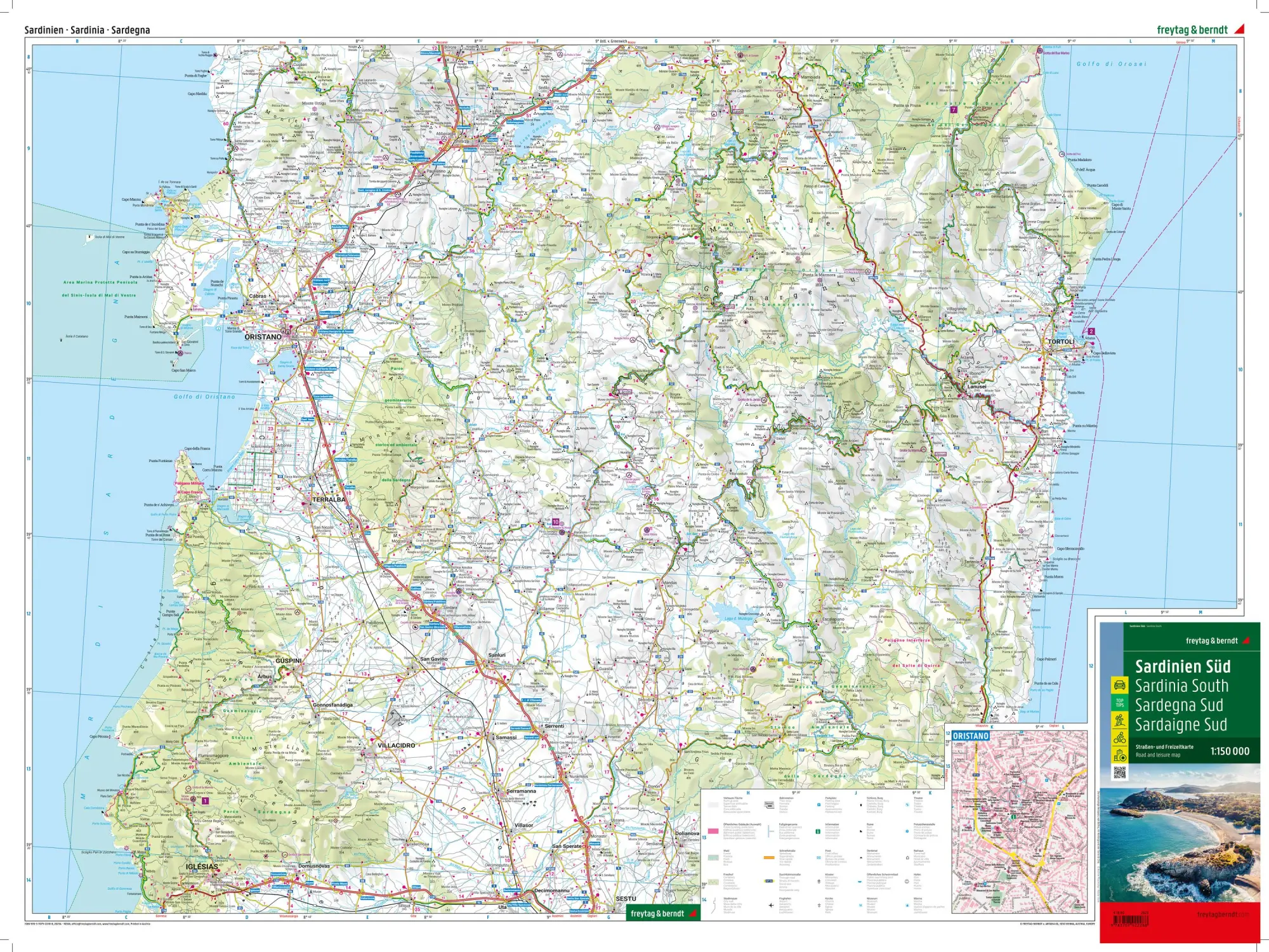 Bild: 9783707922288 | Sardinien, Straßenkarten-Set 1:150.000, freytag &amp; berndt | Berndt