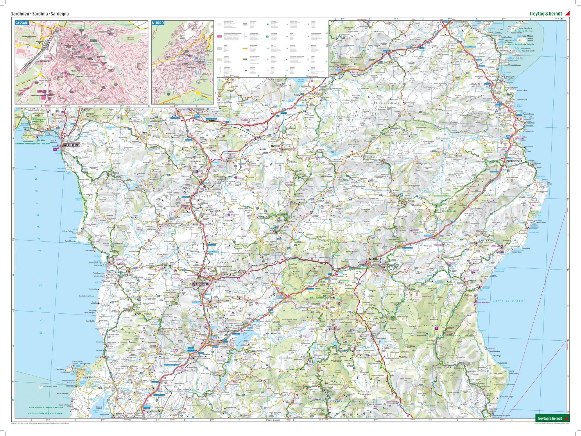 Bild: 9783707922288 | Sardinien, Straßenkarten-Set 1:150.000, freytag &amp; berndt | Berndt