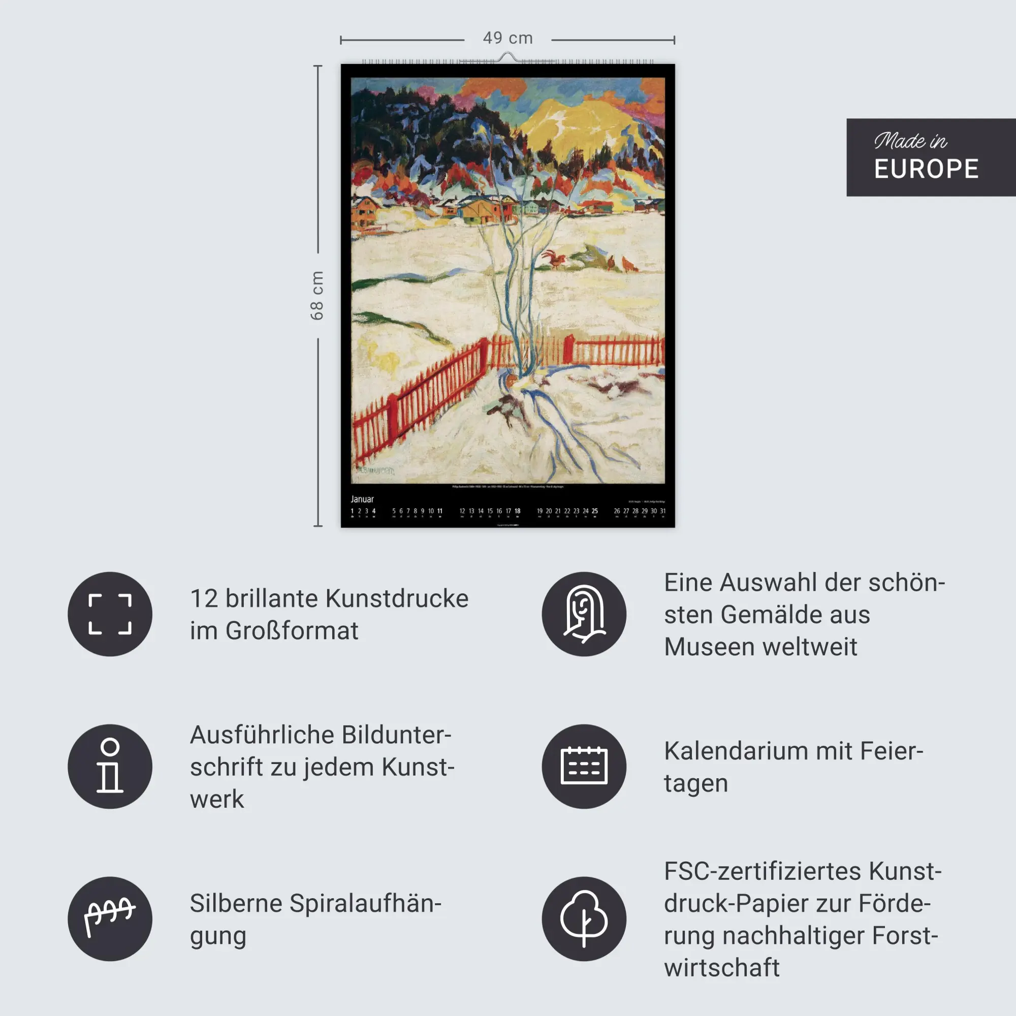 Bild: 9783839902288 | World of Art Kalender 2026 | Klint | Kalender | Spiralbindung | 14 S.