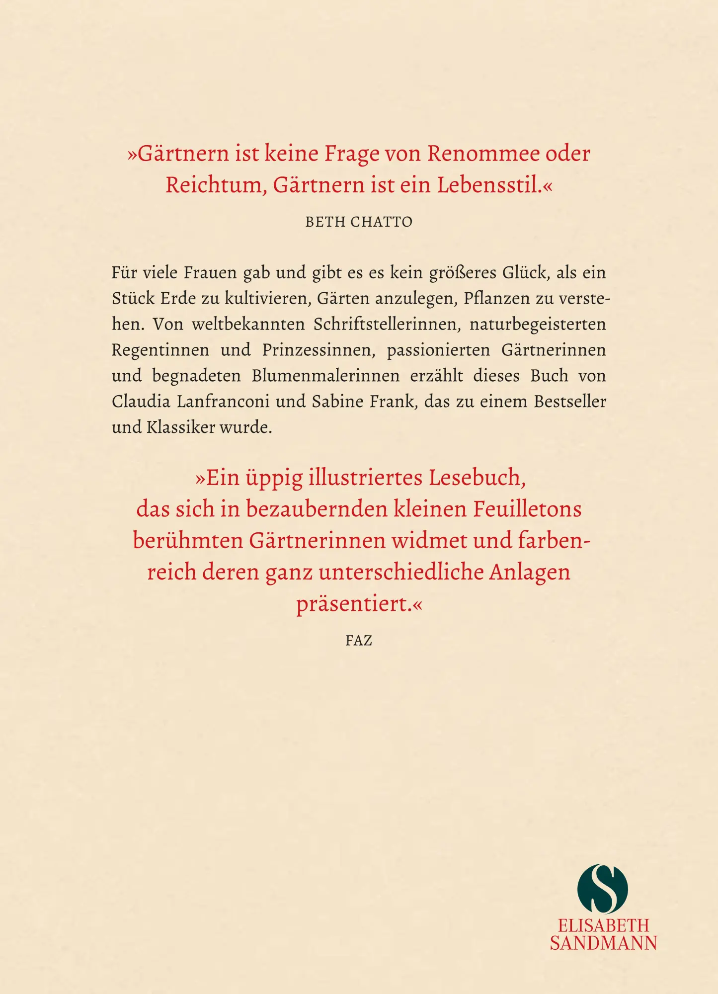 Rückseite: 9783949582288 | Gärtnern ist ein Lebensstil | Claudia Lanfranconi (u. a.) | Buch