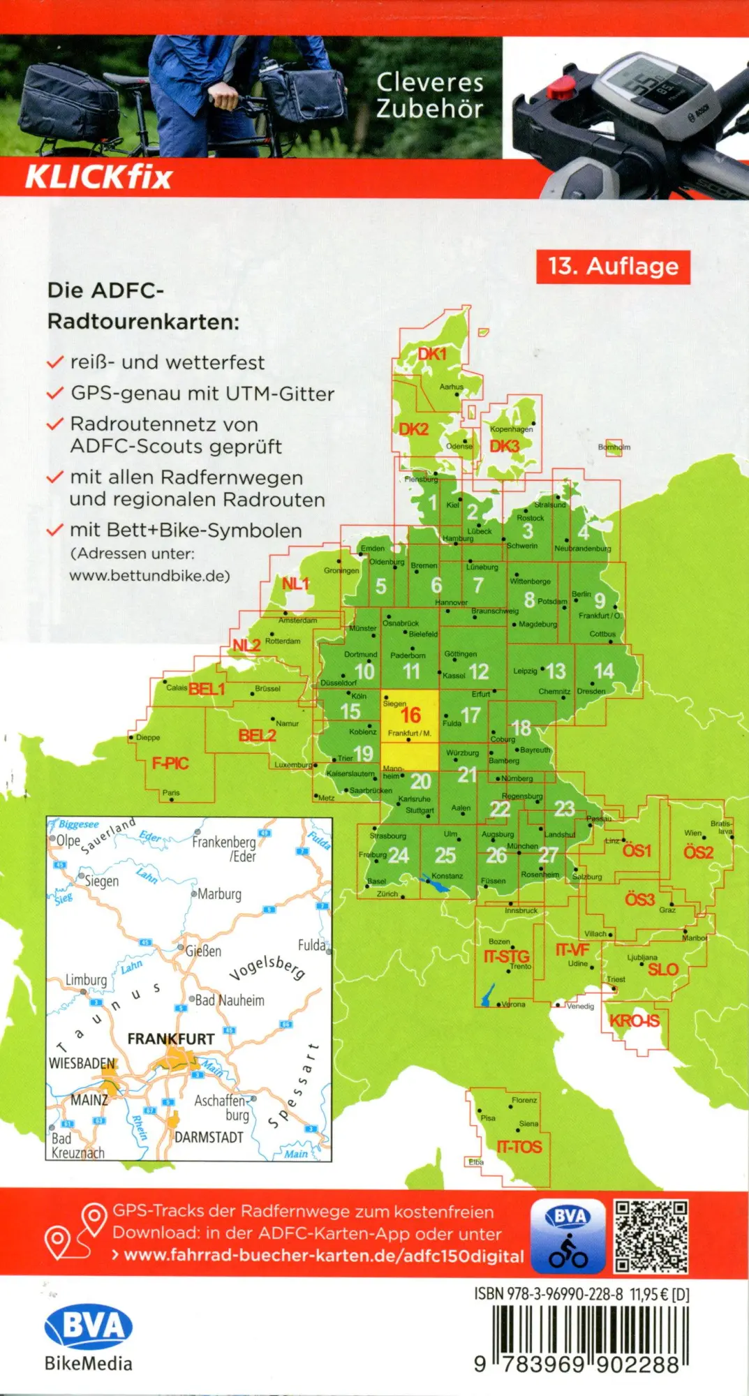 Bild: 9783969902288 | BVA ADFC Radtourenkarte Rhein/Main Nordhessen 1:150.000 | V. (u. a.)