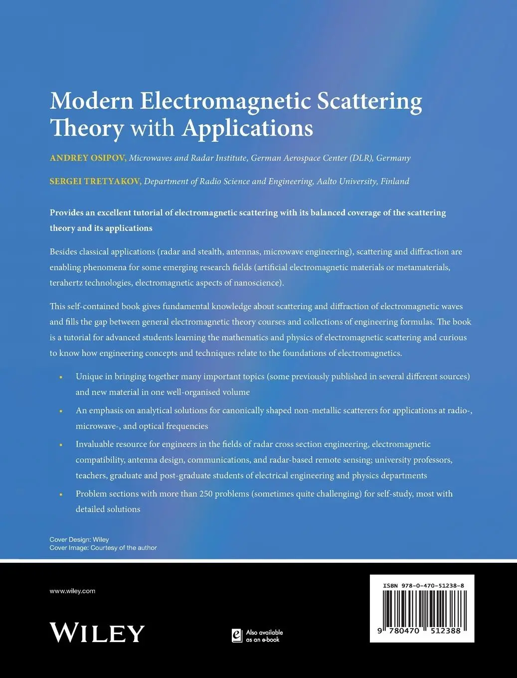Rückseite: 9780470512388 | Modern Electromagnetic Scattering Theory with Applications | Buch